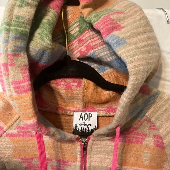 AOP Aztec Hoodie..Thick Warm & Cozy ..Campfire Ready ...Size M Women's (a15 - Picture 7 of 11